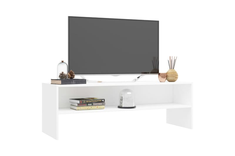 Tv-Skab 120 X 40 X 40 Cm Spånplade Hvid - Hvid - Møbler - TV borde & mediemøbler - TV-borde