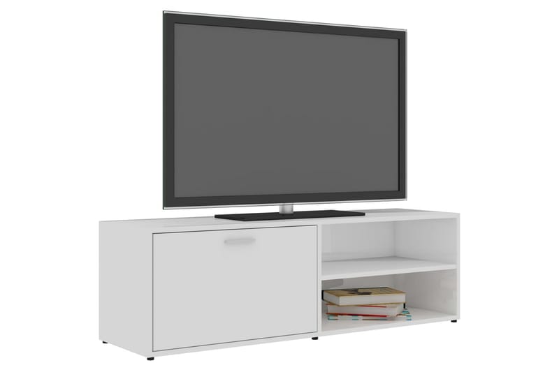 Tv-Skab 120x34x37 cm Spånplade Hvid Højglans - Hvid - Møbler - TV borde & mediemøbler - TV-borde