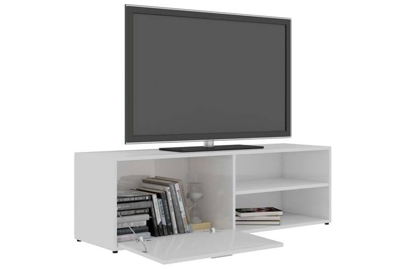 Tv-Skab 120x34x37 cm Spånplade Hvid Højglans - Hvid - Møbler - TV borde & mediemøbler - TV-borde