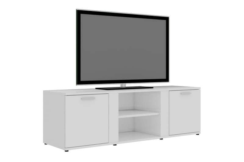 Tv-Skab 120x34x37 cm Spånplade Hvid Højglans - Hvid - Møbler - TV borde & mediemøbler - TV-borde