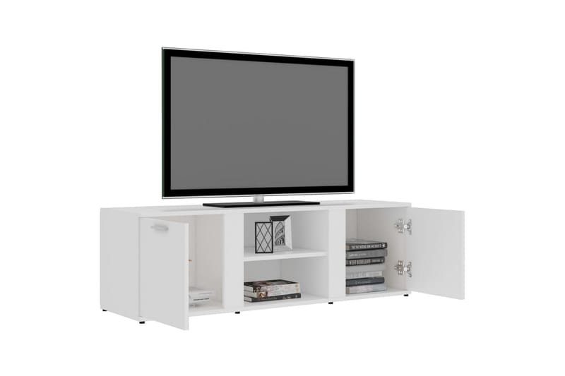 Tv-Skab 120x34x37 cm Spånplade Hvid - Hvid - Møbler - TV borde & mediemøbler - TV-borde