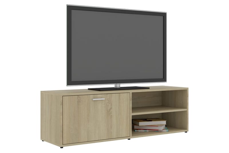 Tv-Skab 120x34x37 cm Spånplade Sonoma-Eg - Brun - Møbler - TV borde & mediemøbler - TV-borde