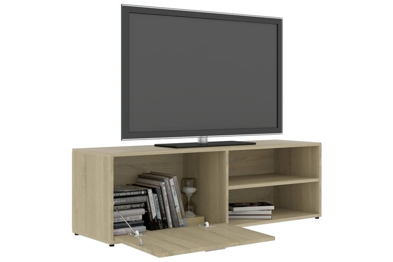 Tv-Skab 120x34x37 cm Spånplade Sonoma-Eg - Brun - Møbler - TV borde & mediemøbler - TV-borde