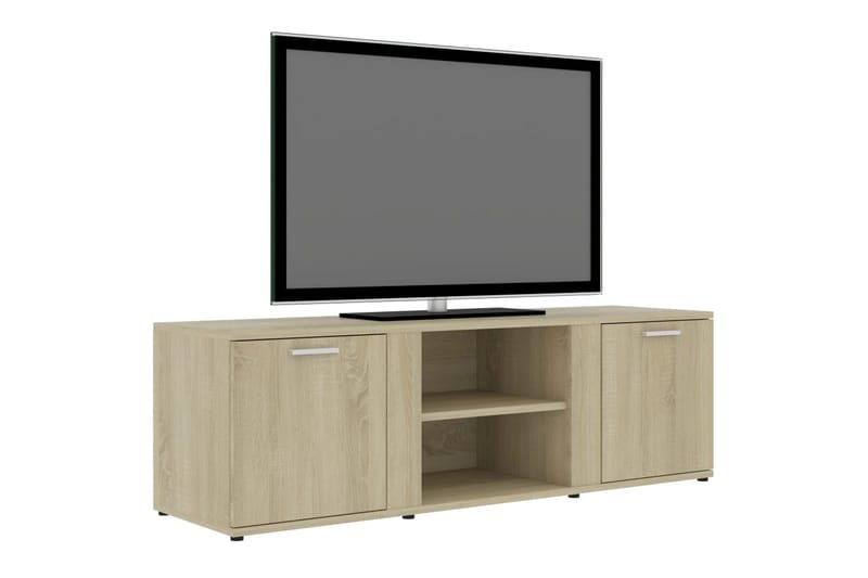 Tv-Skab 120x34x37 cm Spånplade Sonoma-Eg - Brun - Møbler - TV borde & mediemøbler - TV-borde