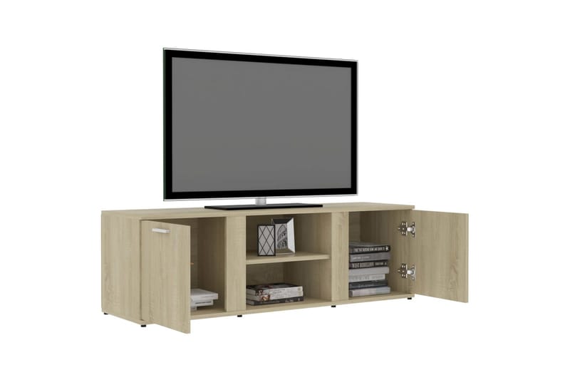 Tv-Skab 120x34x37 cm Spånplade Sonoma-Eg - Brun - Møbler - TV borde & mediemøbler - TV-borde