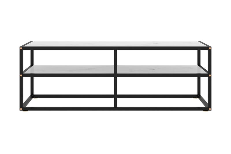 tv-skab 120x40x40 cm hvidt marmorglas sort - Sort - Møbler - TV borde & mediemøbler - TV-borde