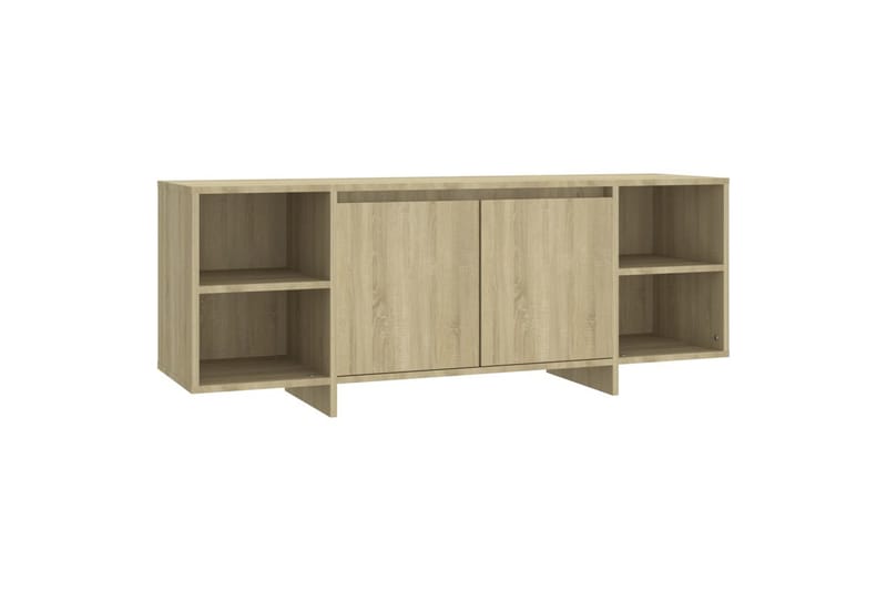 tv-skab 130x35x50 cm spånplade sonoma-eg - Beige - Møbler - TV borde & mediemøbler - TV-borde