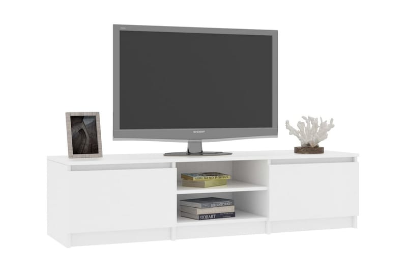 Tv-Skab 140 X 40 X 35,5 Cm Spånplade Hvid - Hvid - Møbler - TV borde & mediemøbler - TV-borde