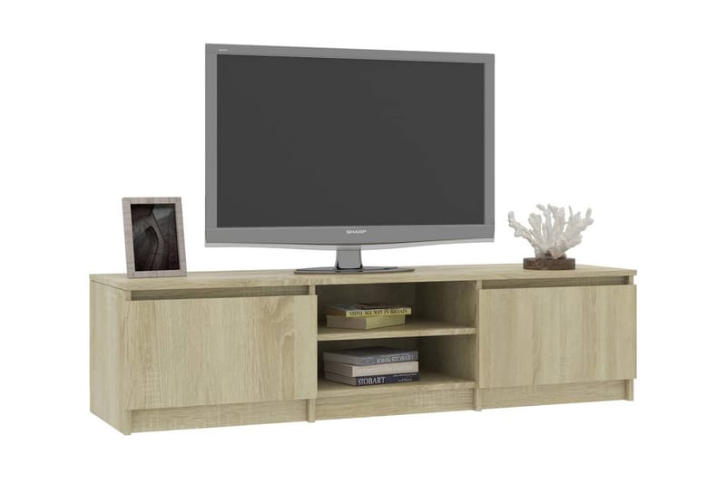 Tv-Skab 140 X 40 X 35,5 Cm Spånplade Sonoma-Eg - Brun - Møbler - TV borde & mediemøbler - TV-borde