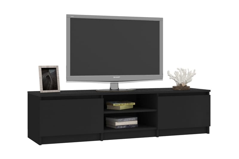 Tv-Skab 140 X 40 X 35,5 Cm Spånplade Sort - Sort - Møbler - TV borde & mediemøbler - TV-borde