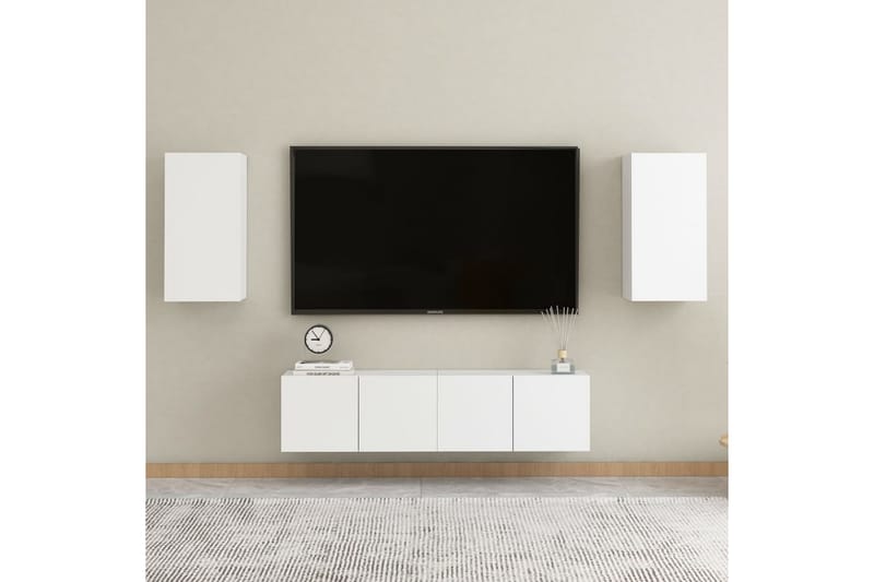 tv-skab 2 stk. 30,5x30x60 cm spånplade hvid - Hvid - Møbler - TV borde & mediemøbler - TV-borde