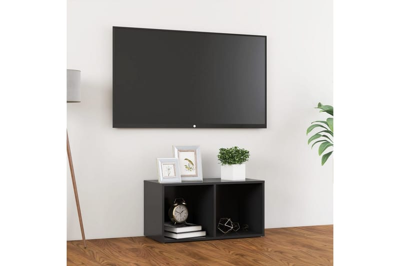 tv-skab 72x35x36,5 cm spånplade grå - Grå - Møbler - TV borde & mediemøbler - TV-borde