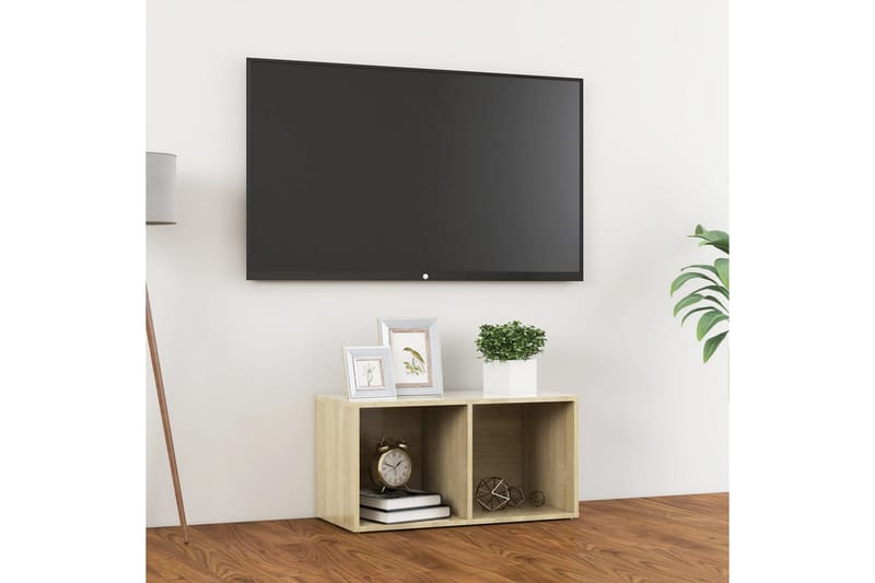 tv-skab 72x35x36,5 cm spånplade sonoma-eg - Brun - Møbler - TV borde & mediemøbler - TV-borde