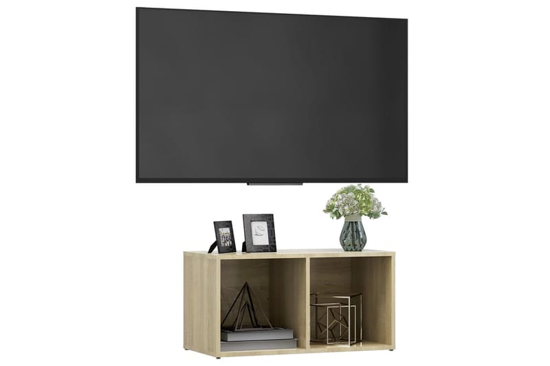 tv-skab 72x35x36,5 cm spånplade sonoma-eg - Brun - Møbler - TV borde & mediemøbler - TV-borde