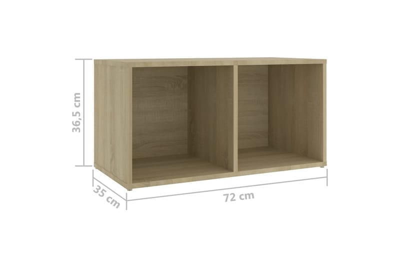 tv-skab 72x35x36,5 cm spånplade sonoma-eg - Brun - Møbler - TV borde & mediemøbler - TV-borde