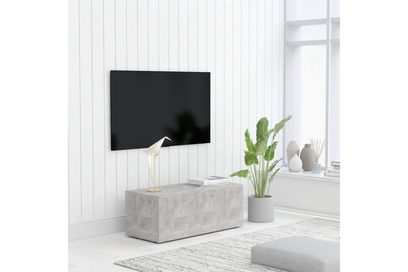 Tv-Skab 80X34X30 cm Spånplade Betongrå - Møbler - TV borde & mediemøbler - TV-borde