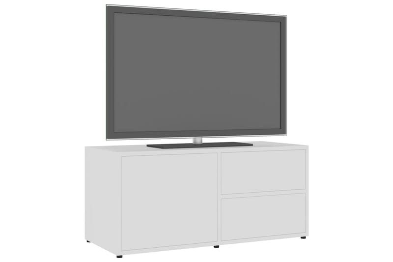 Tv-Skab 80x34x36 cm Spånplade Hvid - Hvid - Møbler - TV borde & mediemøbler - TV-borde