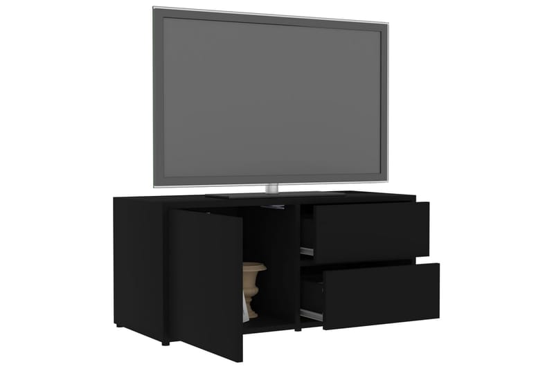 Tv-Skab 80x34x36 cm Spånplade Sort - Sort - Møbler - TV borde & mediemøbler - TV-borde