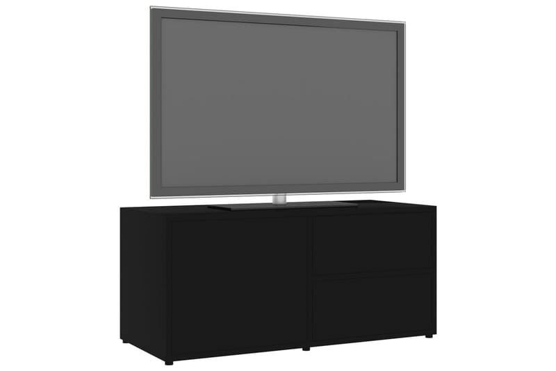 Tv-Skab 80x34x36 cm Spånplade Sort - Sort - Møbler - TV borde & mediemøbler - TV-borde