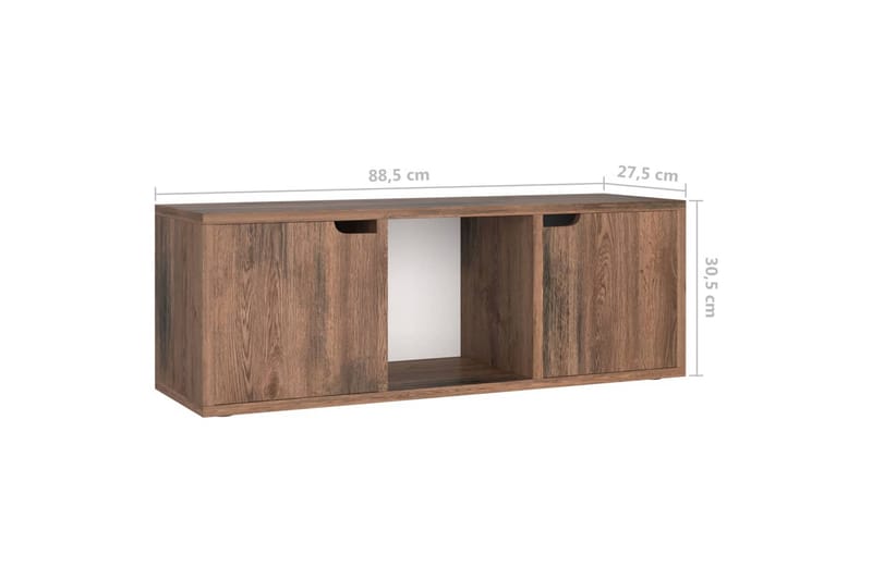 tv-skab 88,5x27,5x30,5 cm spånplade røget eg - Brun - Møbler - TV borde & mediemøbler - TV-borde