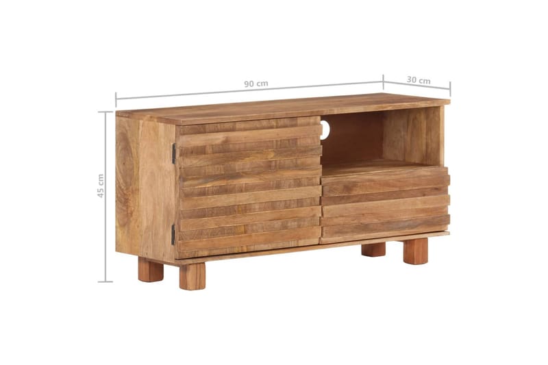 Tv-Skab 90x30x45 cm Massivt Mangotræ - TV-borde