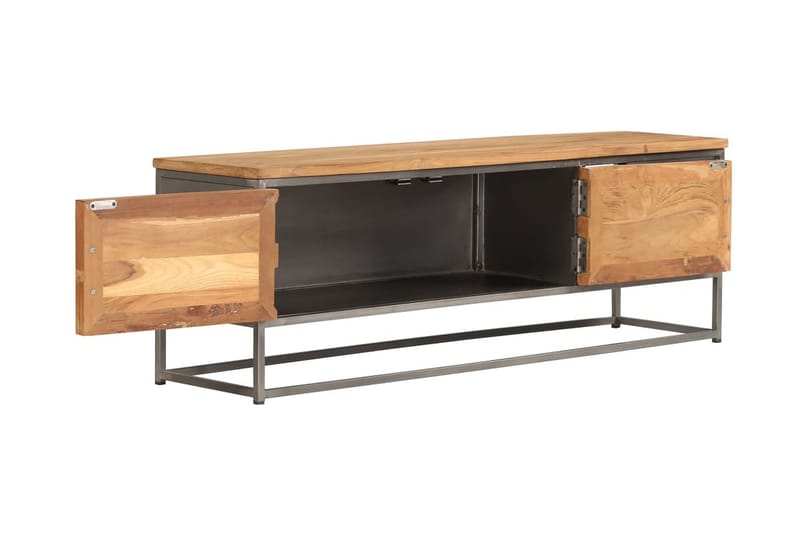 Tv-Skab Genanvendt Teak Og Stål 120 X 30 X 40 Cm - Brun - Møbler - TV borde & mediemøbler - TV-borde