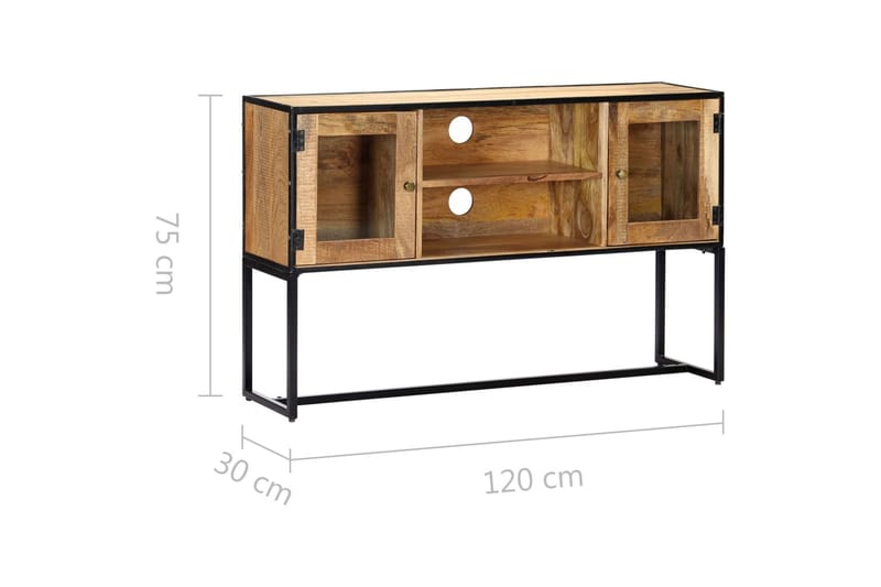 Tv-Skab Massivt Genanvendt Træ 120 X 30 X 75 Cm - Brun - Møbler - TV borde & mediemøbler - TV-borde