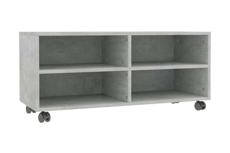 tv-skab med hjul 90 x 35 x 35 cm spånplade betongrå - Møbler - TV borde & mediemøbler - TV-borde