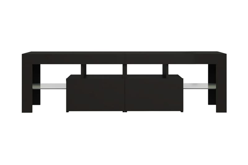 tv-skab med LED-lamper 140x35x40 cm sort - Sort - Møbler - TV borde & mediemøbler - TV-borde