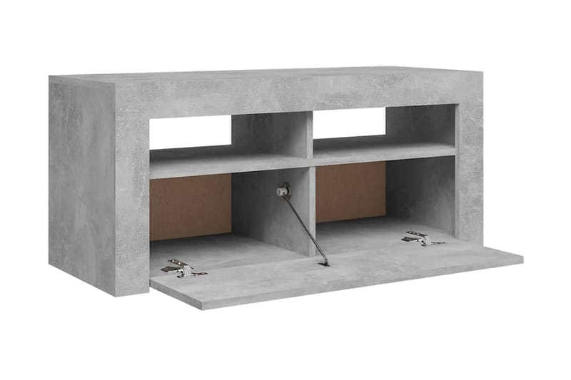 tv-skab med LED-lamper 90x35x40 cm betongrå - Grå - Møbler - TV borde & mediemøbler - TV-borde