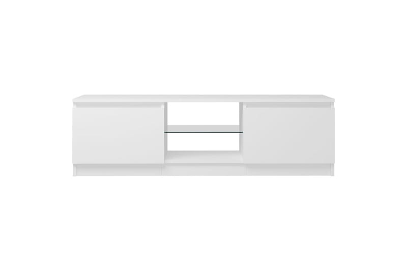 tv-skab med LED-lys 120x30x35,5 cm hvid - Hvid - Møbler - TV borde & mediemøbler - TV-borde