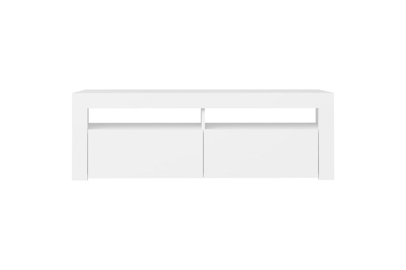 tv-skab med LED-lys 120x35x40 cm hvid - Hvid - Møbler - TV borde & mediemøbler - TV-borde