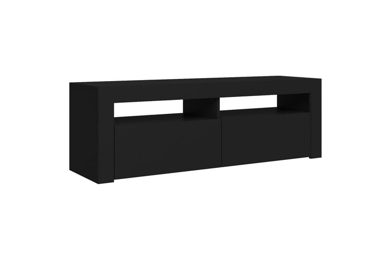 tv-skab med LED-lys 120x35x40 cm sort - Sort - Møbler - TV borde & mediemøbler - TV-borde