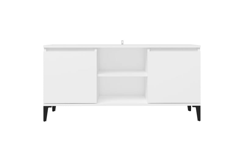 tv-skab med metalben 103,5x35x50 cm hvid - Hvid - Møbler - TV borde & mediemøbler - TV-borde