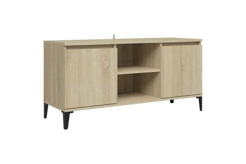 tv-skab med metalben 103,5x35x50 cm sonoma-eg - Brun - Møbler - TV borde & mediemøbler - TV-borde