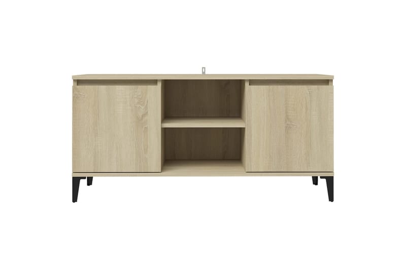 tv-skab med metalben 103,5x35x50 cm sonoma-eg - Brun - Møbler - TV borde & mediemøbler - TV-borde