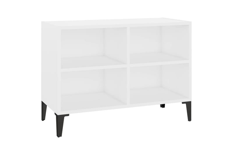 tv-skab med metalben 69,5x30x50 cm hvid - Hvid - Møbler - TV borde & mediemøbler - TV-borde