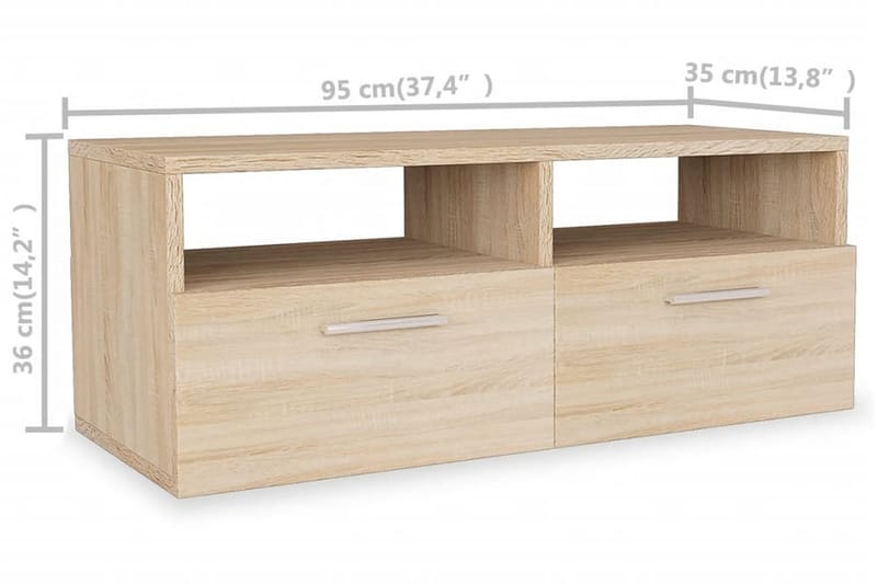 Tv-Skab Spånplade 95 X 35 X 36 Cm Egetræ - Brun - Møbler - TV borde & mediemøbler - TV-borde