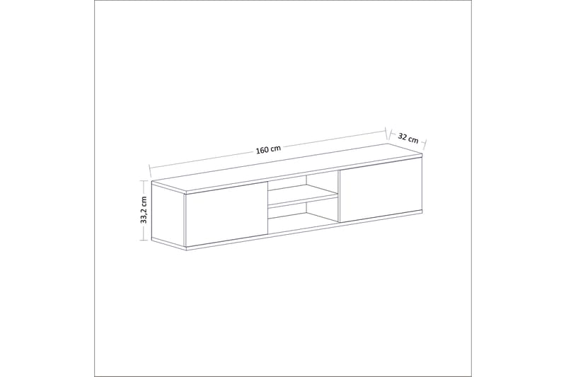 Tv-stativ 160 cm antracit / Valnød - Møbler - TV borde & mediemøbler - TV-borde