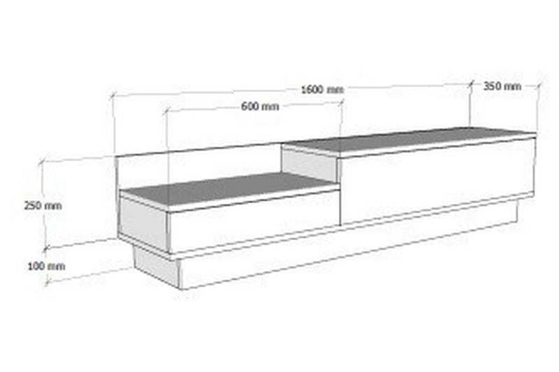 Tv-stativ 160 cm Eg/ Hvid - Møbler - TV borde & mediemøbler - TV-borde