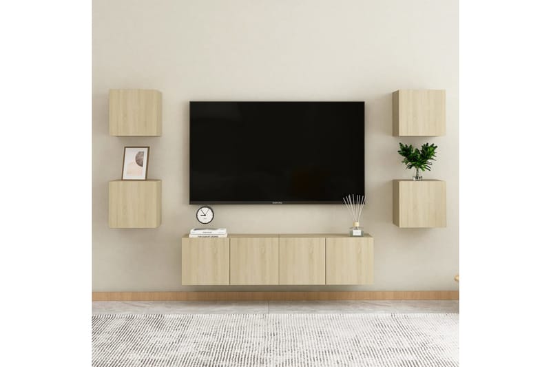 væghængt skab 30,5x30x30 cm sonoma-eg - Brun - Møbler - TV borde & mediemøbler - TV-borde