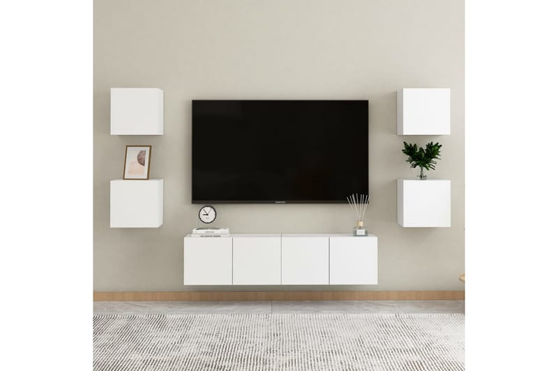 væghængt tv-skab 30,5x30x30 cm hvid - Hvid - Møbler - TV borde & mediemøbler - TV-borde