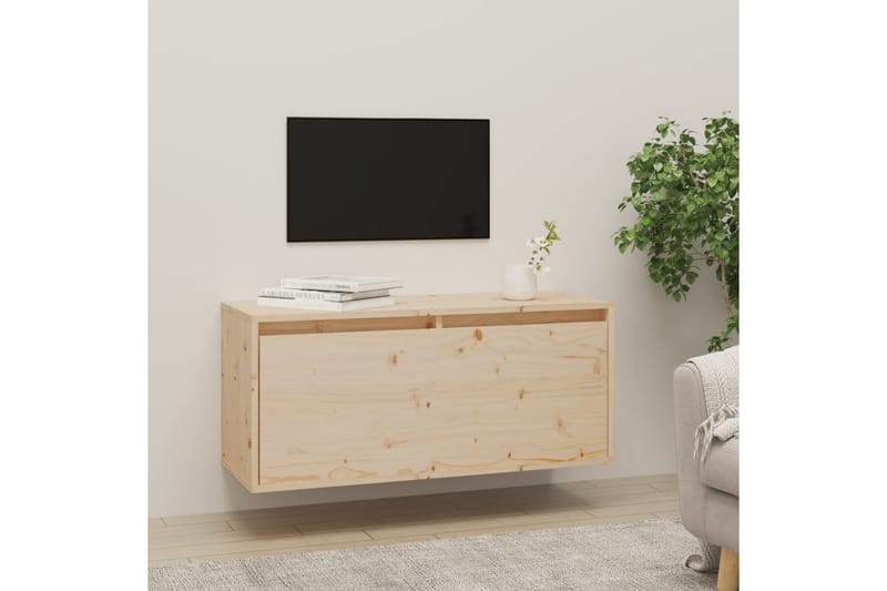 vægskab 80x30x35 cm massivt fyrretræ - Brun - Møbler - TV borde & mediemøbler - TV-borde