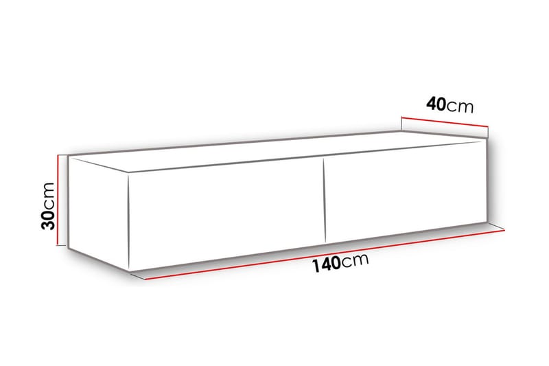 Vasil TV-Bord 140 cm - Træ/Natur - Møbler - TV borde & mediemøbler - TV-borde