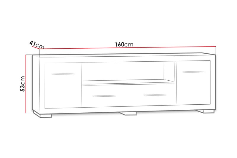 Vegas TV-bord 160x40,5x52,5 cm - Møbler - TV borde & mediemøbler - TV-borde