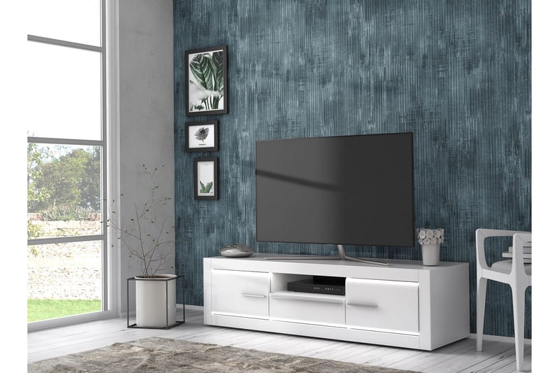 Worsaw TV-Bord 158 cm - Hvid - TV-borde