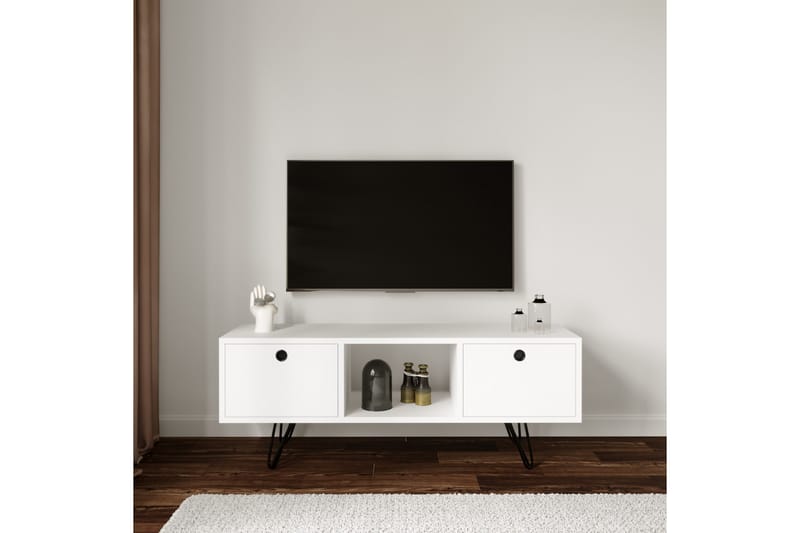 Yaren TV-bord 120 cm - Hvid - TV-borde