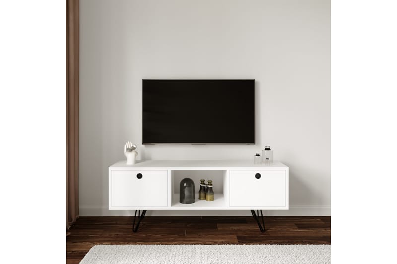 Yaren TV-bord 120 cm - Hvid - Møbler - TV borde & mediemøbler - TV-borde