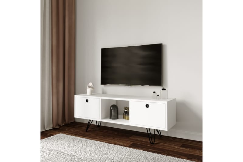 Yaren TV-bord 120 cm - Hvid - TV-borde