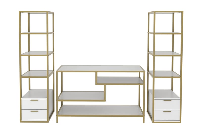 Andifli TV-møbelsæt 198x160 cm - Guld - Møbler - TV borde & mediemøbler - Tv-møbelsæt